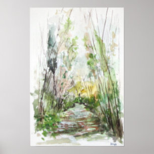 TUSCANY LANDSCAPE IN DE FOG POSTER