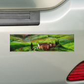 TUSCANY LANDSCAPE MET GROENE HILLEN BUMPERSTICKER (Op auto)