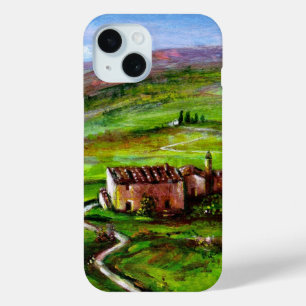 TUSCANY LANDSCAPE MET GROENE HILLEN iPhone 15 CASE