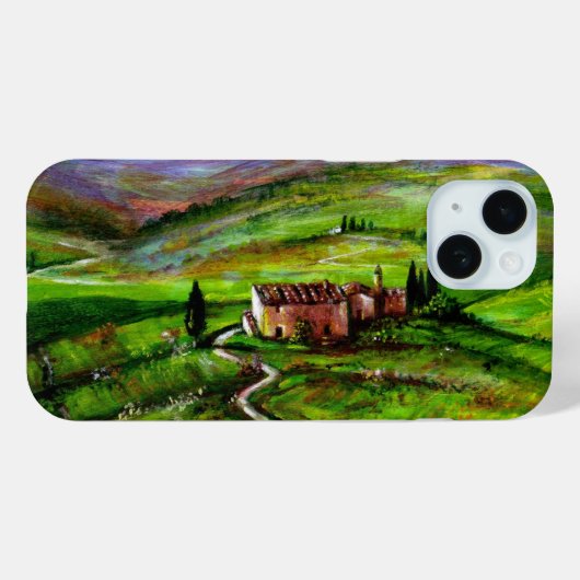 TUSCANY LANDSCAPE MET GROENE HILLEN Case-Mate iPhone CASE (Achterkant (horizontaal))