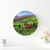 TUSCANY LANDSCAPE MET GROENE HILLEN GROTE KLOK (Huis)