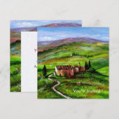 TUSCANY LANDSCAPE MET GROENE HILLEN KAART (Voorkant / Achterkant)
