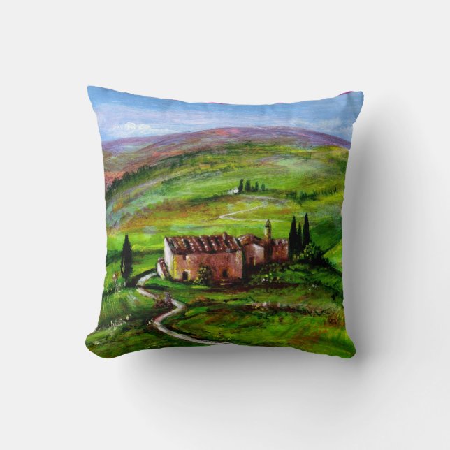 TUSCANY LANDSCAPE MET GROENE HILLEN KUSSEN (Voorkant)