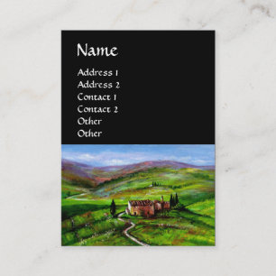 TUSCANY LANDSCAPE MET GROENE HILLEN VISITEKAARTJE