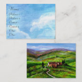 TUSCANY LANDSCAPE MET GROENE HILLEN VISITEKAARTJE (Voorkant / Achterkant)
