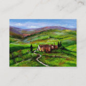 TUSCANY LANDSCAPE MET GROENE HILLEN VISITEKAARTJE (Achterkant)