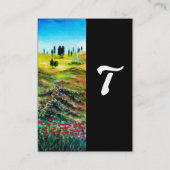 TUSCANY LANDSCAPE MET POPPITIEMONOGRAM VISITEKAARTJE (Achterkant)