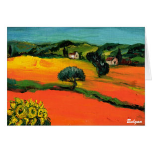 TUSCANY LANDSCAPE MET ZONLOWERS