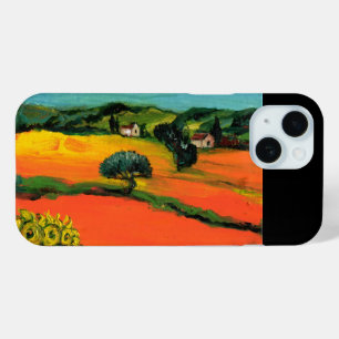 TUSCANY LANDSCAPE MET ZONLOWERS iPhone 15 CASE