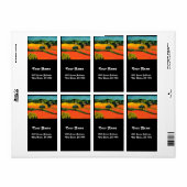 TUSCANY LANDSCAPE MET ZONLOWERS ETIKET (Full Sheet)