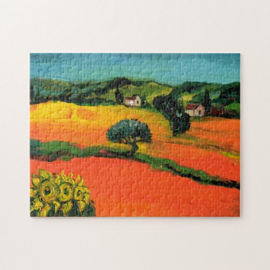 TUSCANY LANDSCAPE MET ZONLOWERS LEGPUZZEL (Horizontaal)
