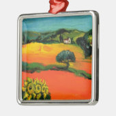 TUSCANY LANDSCAPE MET ZONLOWERS METALEN ORNAMENT (Links)