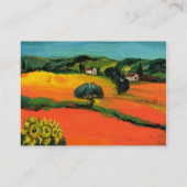 TUSCANY LANDSCAPE MET ZONLOWERS, Paars Visitekaartje (Achterkant)