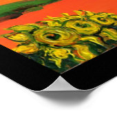 TUSCANY LANDSCAPE MET ZONLOWERS POSTER (Hoek)