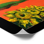 TUSCANY LANDSCAPE MET ZONLOWERS POSTER (Hoek)