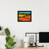 TUSCANY LANDSCAPE MET ZONLOWERS POSTER (Thuiskantoor)