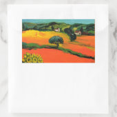 TUSCANY LANDSCAPE MET ZONLOWERS RECHTHOEKIGE STICKER (Tas)