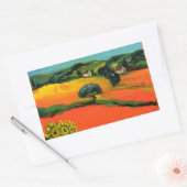 TUSCANY LANDSCAPE MET ZONLOWERS RECHTHOEKIGE STICKER (Envelop)
