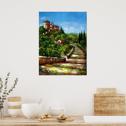 TUSCANY LANDSCAPE POSTER (Keuken)