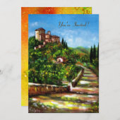 TUSCANY LANDSCAPE, rode groene goudsparken Kaart (Voorkant / Achterkant)