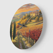 Tuscany Landscape Round Clock Grote Klok (Hoek)