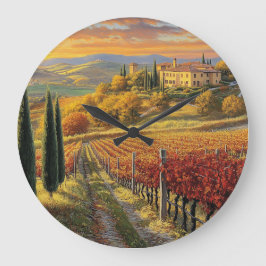 Tuscany Landscape Round Clock Grote Klok
