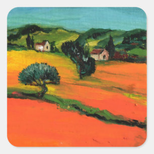 TUSCANY LANDSCAPE vierkant Vierkante Sticker