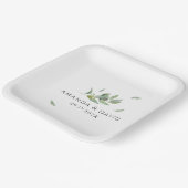 Tuscany Olijfbladeren Tak Papieren Bordje (Gebogen)