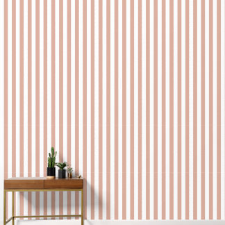 Tuscany Pink And White Stripe Wallpaper  Behang