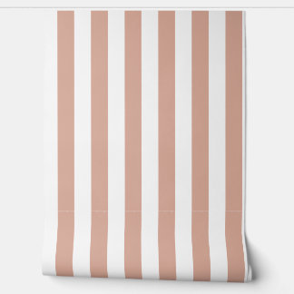 Tuscany Pink And White Stripe Wallpaper Behang