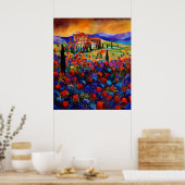 tuscany poppies 67 poster (Keuken)
