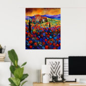 tuscany poppies 67 poster (Thuiskantoor)