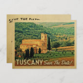 Tuscany Save the Date  Italy Briefkaarten (Voorkant / Achterkant)