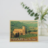 Tuscany Save the Date  Italy Briefkaarten (Staand voorkant)