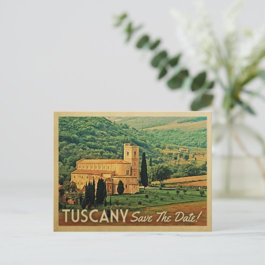 Tuscany Save the Date  Italy Briefkaarten (Staand voorkant)