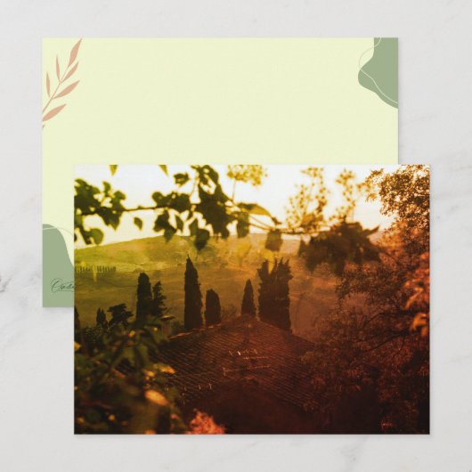 Tuscany sunset briefkaart (Voorkant / Achterkant)