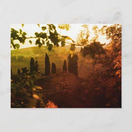 Tuscany sunset briefkaart (Voorkant)