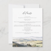 TUSCANY Waterverf Skyline Travel Details Kaart (Voorkant)