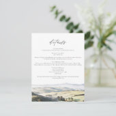 TUSCANY Waterverf Skyline Travel Details Kaart (Staand voorkant)