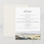 TUSCANY Waterverf Skyline Travel Details Kaart (Voorkant / Achterkant)