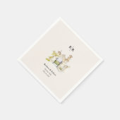 Tuscany Wedding Cocktail Servet (Hoek)