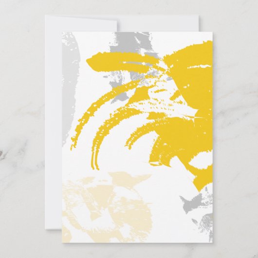 Tuscany Yellow Grey Brush Strokes Save the Date Kaart (Achterkant)