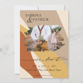 Tuscany Yellow Rust Beige Moderne Abstracte foto Save The Date