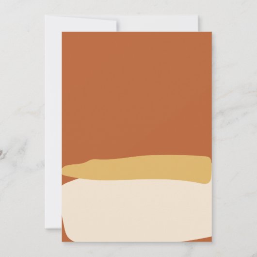 Tuscany Yellow Rust Beige Moderne Abstracte foto Save The Date (Achterkant)