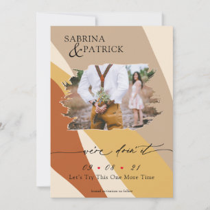 Tuscany Yellow Rust Beige Moderne Abstracte foto Save The Date