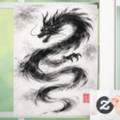 Tusche-Drache – Schatten des Windes Raamsticker (Huis)