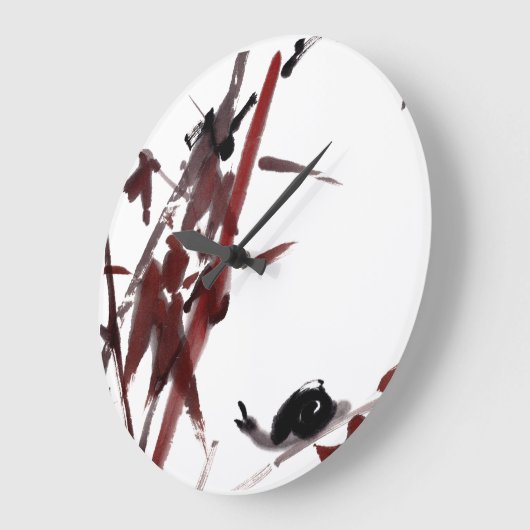 Tuschekunst mit Schnecke und Rotem Bambus Grote Klok (Hoek)