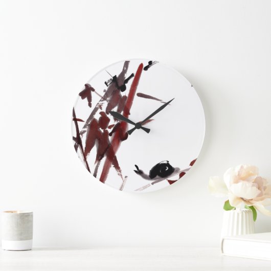 Tuschekunst mit Schnecke und Rotem Bambus Grote Klok (Huis)