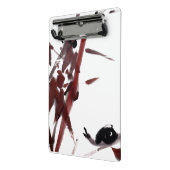 Tuschekunst mit Schnecke und Rotem Bambus Mini Klembord (Angled2)