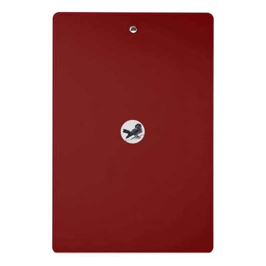 Tuschekunst mit Schnecke und Rotem Bambus Mini Klembord (Achterkant)